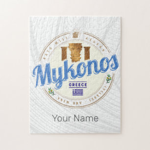 Puzzle Islas Mykonos Cyclades Grecia recuerdo de época