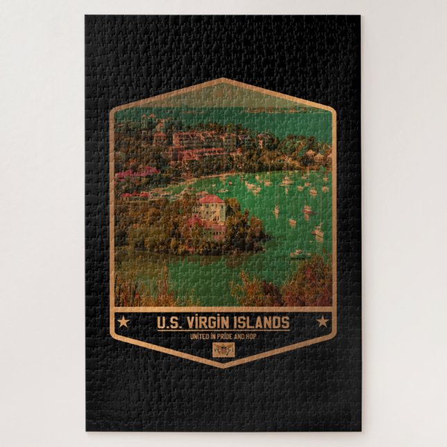 Puzzle Islas Vírgenes de Estados Unidos (Vertical)