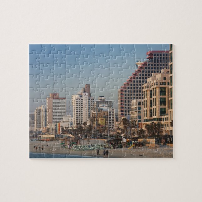 Puzzle Israel, Tel Aviv, frente a la playa, hoteles, atar (Horizontal)