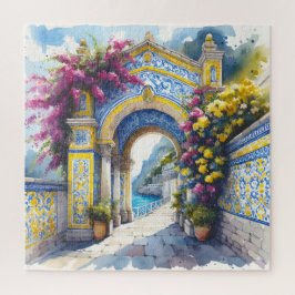 Puzzle Italia Amalfi amarillo rosa azul cumpleaños presen