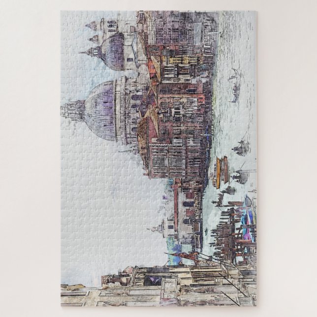 Puzzle Italia, Canal de Venecia Góndolas (Vertical)