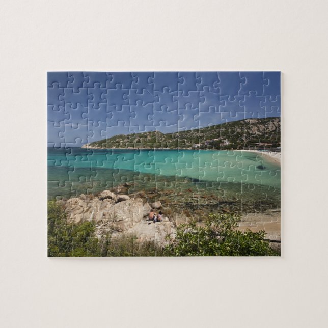 Puzzle Italia, Cerdeña, Baja Cerdeña. Playa de resort. (Horizontal)