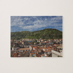 Puzzle Italia, Cerdeña, Bosa. Vista de la ciudad desde Ca
