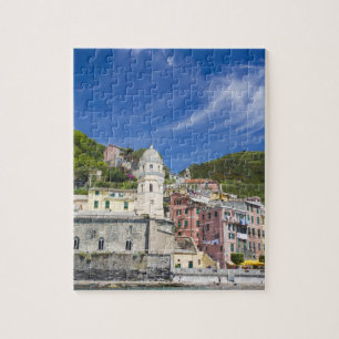 Puzzle Italia, Cinque Terre, Vernazza, Puerto y Iglesia
