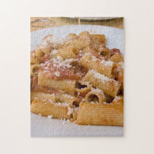 Puzzle Italia, Positano. Plato de exhibición de rigatoni