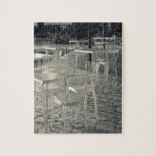 Puzzle Italia, provincia de Brescia, Sirmione. Café junto