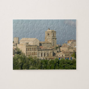 Puzzle Italia, Sicilia, Enna, vista de la ciudad desde Ro
