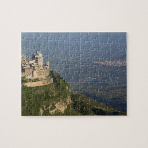 Puzzle Italia, Sicilia, Enna, vista de la ciudad desde Ro