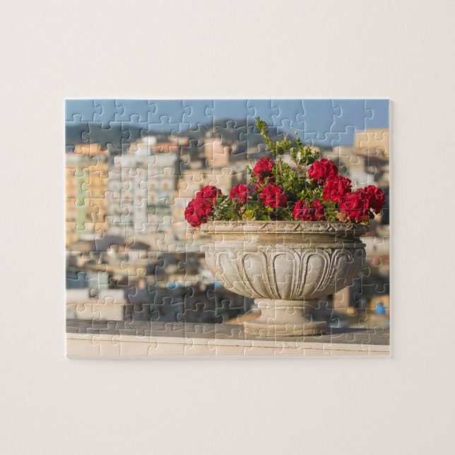 Puzzle Italia, Sicilia, Termini Imerese, View & Flowers (Horizontal)