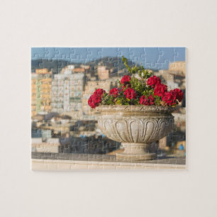 Puzzle Italia, Sicilia, Termini Imerese, vista y flores