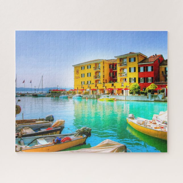 Puzzle Italia Sirmione Lake Garda Waterfront (Horizontal)