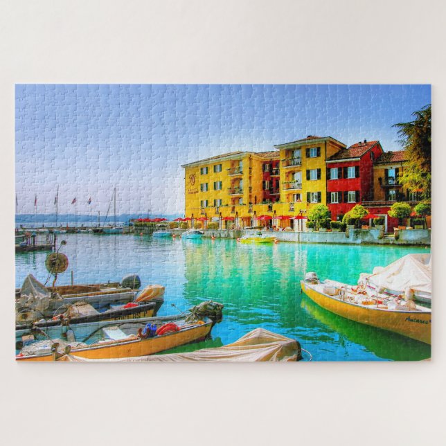 Puzzle Italia Sirmione Lake Garda Waterfront (Horizontal)