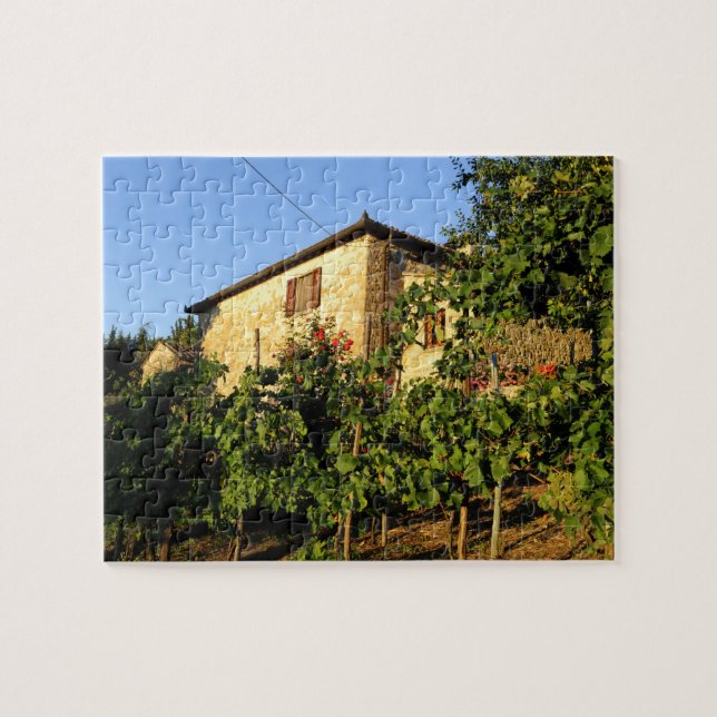 Puzzle Italia, Toscana, Greve. Escenas de vino de verano  (Horizontal)