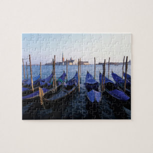 Puzzle Italia, Véneto, Venecia, Fila de góndolas y San