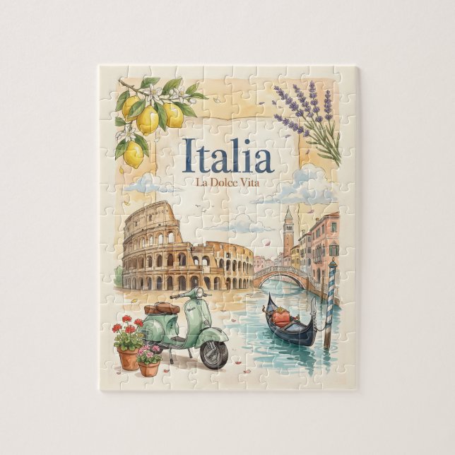 Puzzle Italia Viajes Vintage (Vertical)