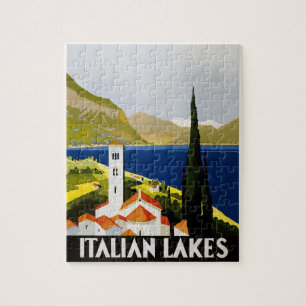 Puzzle Italiana Lakes Vintage Travel Italia