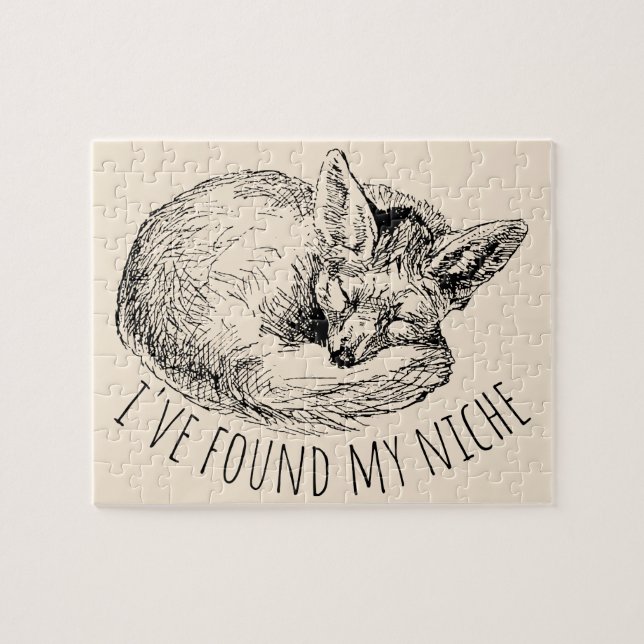 Puzzle I've Found My Niche Cozy Napping Fox (Horizontal)