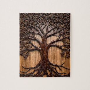 Puzzle Jacaranda Tree: La naturaleza en la madera,