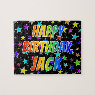 Puzzle "JACK" Nombre, Divertido "FELIZ CUMPLEAÑOS"