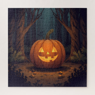 Puzzle Jack O' Lantern Resplandeciente En El Bosque