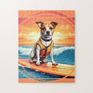 Puzzle Jack Russel Terrier Surfing