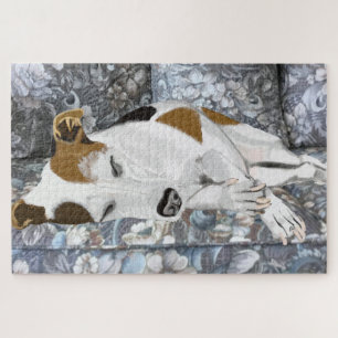 Puzzle Jack Russell Terrier durmiendo pacíficamente en So