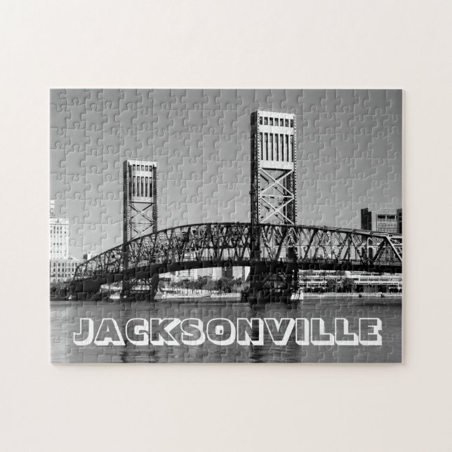 Puzzle Jacksonville Florida - Foto de Puente Blanco y Neg (Horizontal)