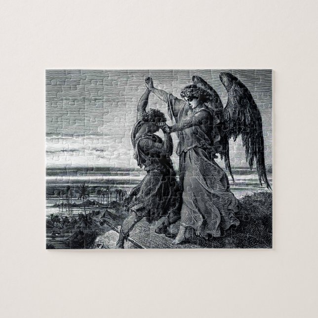 Puzzle Jacob Lucha con el Ángel (Gen. 32:24-32) (Horizontal)