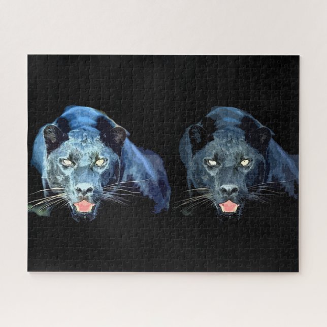 Puzzle Jaguar - Animales salvajes grandes gatos (Horizontal)