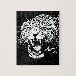 Puzzle Jaguar blanco y negro