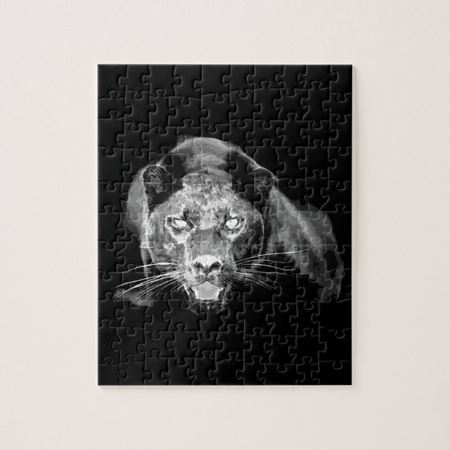 Puzzle Jaguar blanco y negro (Vertical)