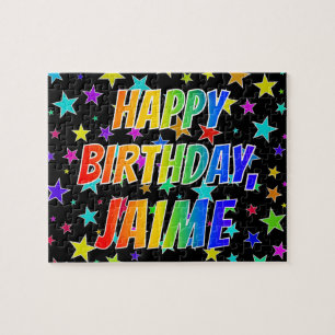 Puzzle "JAIME" Nombre, Diversión "FELIZ CUMPLEAÑOS"