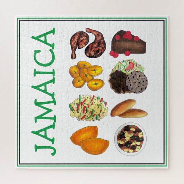 Puzzle JAMAICA Jamaican Foods Caribbean Island Cuisine (Vertical)