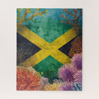 Puzzle Jamaican flag under water