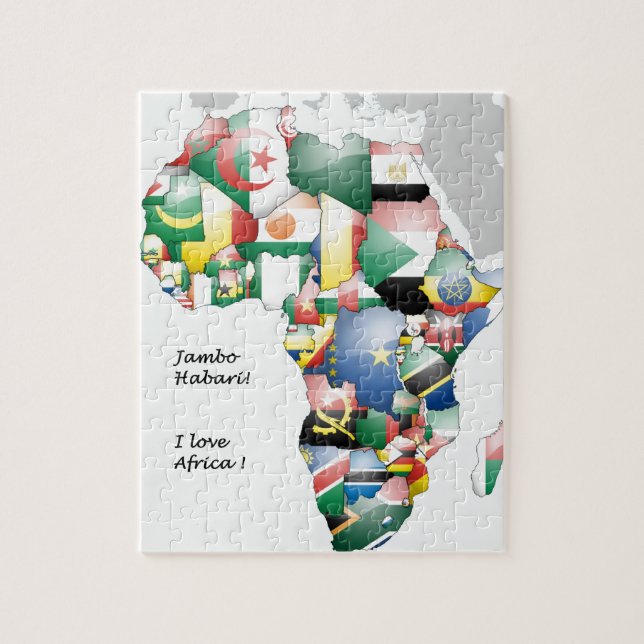 Puzzle ¡Jambo Habari África! Amo África (Vertical)