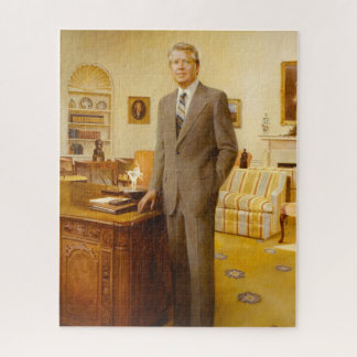 Puzzle James Earl Carter pintó retrato del presidente de