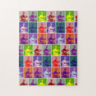 Puzzle Jane Austen Colorful Pop Art