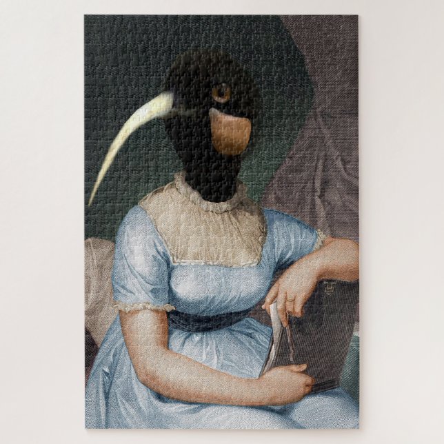 Puzzle Jane Austen con cabeza de pájaro (Vertical)