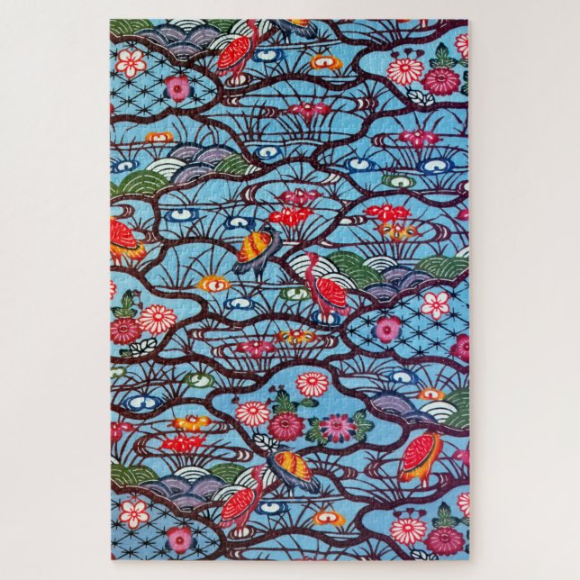 Puzzle Japanese Okinawan Dye (Bingata) (Vertical)