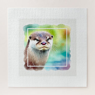 Puzzle Japanese Otter in Tranquil Waters 040924AREF130 -