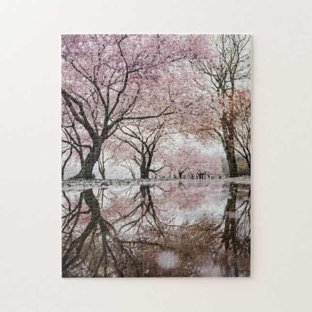 Puzzle Japanese Sakura Cherry Blossoms Blooming Photo (Vertical)