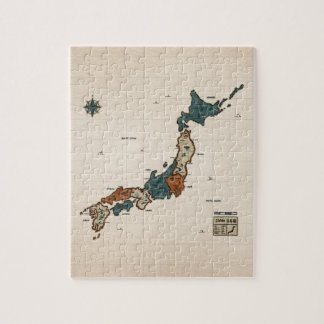 Puzzle Japón - mapa del vintage