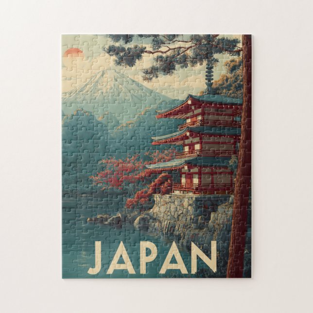 Puzzle Japón Monte Fuji vintage (Vertical)
