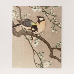Puzzle Japonés asiático Ohara Koson pájaro carbonero pája