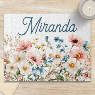 Puzzle Jardín Botánico Nombre Personalizado Cottagecore