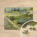 Puzzle Jardín de Arles | Vincent Van Gogh<br><div class="desc">Jardín en Arles (1888) del artista holandés post-impresionista Vincent Van Gogh. El arte original es un óleo sobre lienzo que representa un exuberante paisaje de flores de colores. Utilice las herramientas de diseño para agregar texto personalizado o personalizar la imagen.</div>