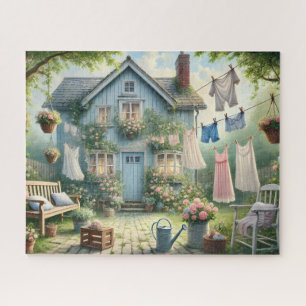 Puzzle Jardín de Cabaña de Verano Caprichoso Vintage Día