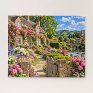 Puzzle Jardín de Cabaña Inglés
