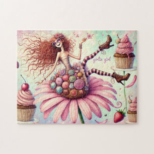 Puzzle Jardín de Cupcakes de Hada Caprichosa Chica Femeni