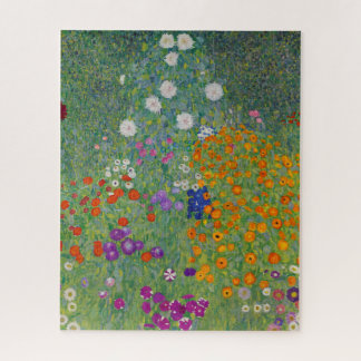 Puzzle Jardín de flores de Gustav Klimt